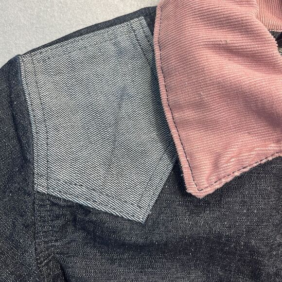 Rare ZACE Overalls Pink Corduroy Lined Denim Chore Jacket USA American Workwear - Picture 6 of 11